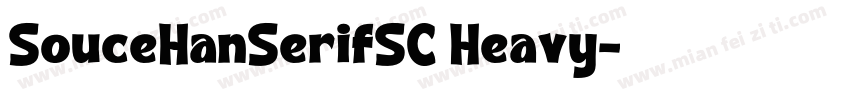SouceHanSerifSC Heavy字体转换